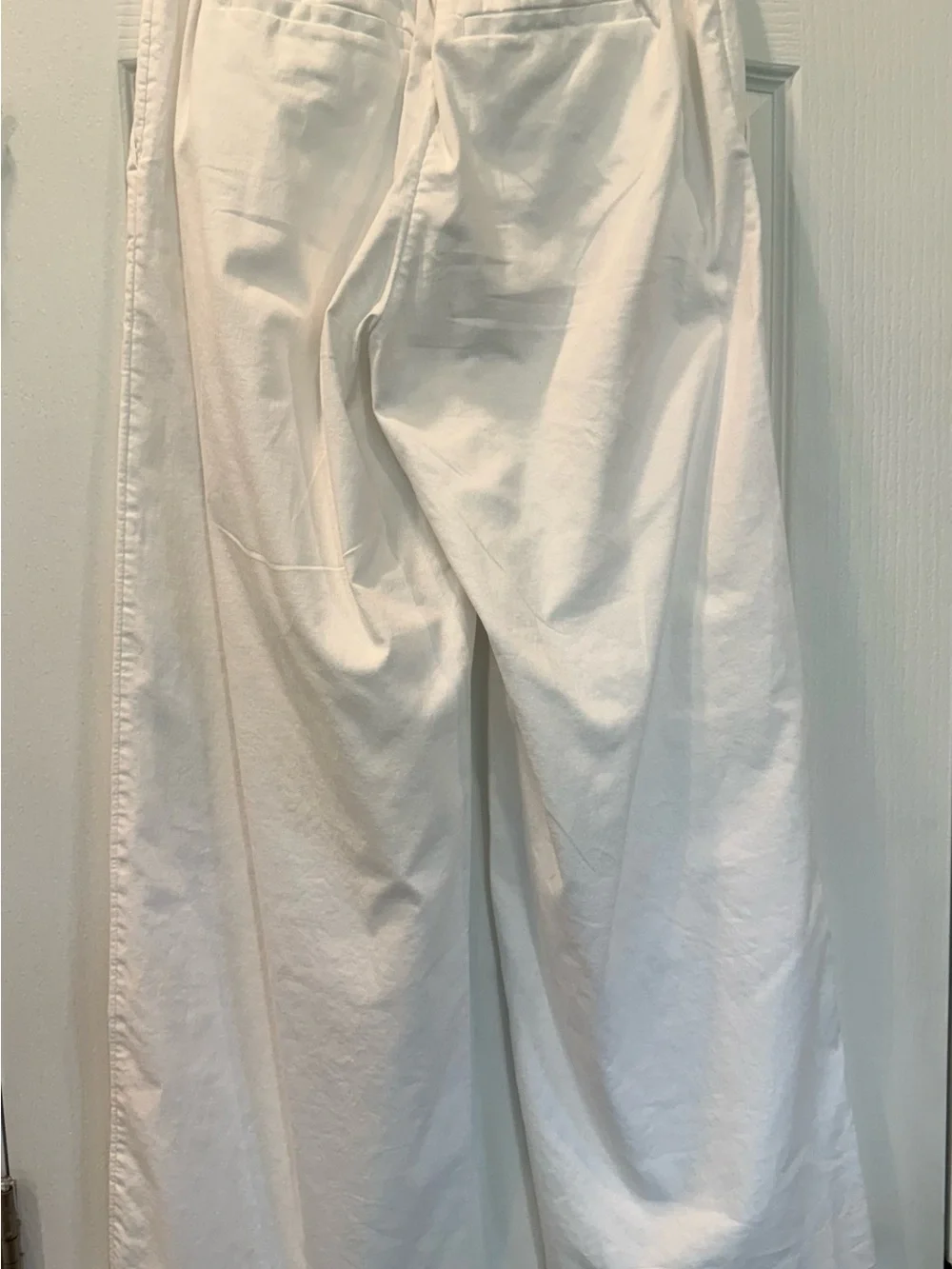 Banana Republic White Hayden Wide Leg Linen Blend Pants size small